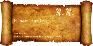Muser Marion névjegykártya
